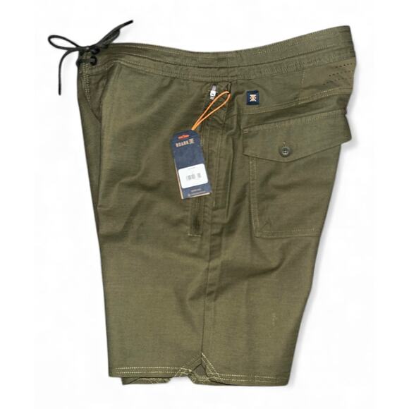 Roark Layover 2.0 Shorts Mens 33 Military Green Travel Adventure - Picture 3 of 4
